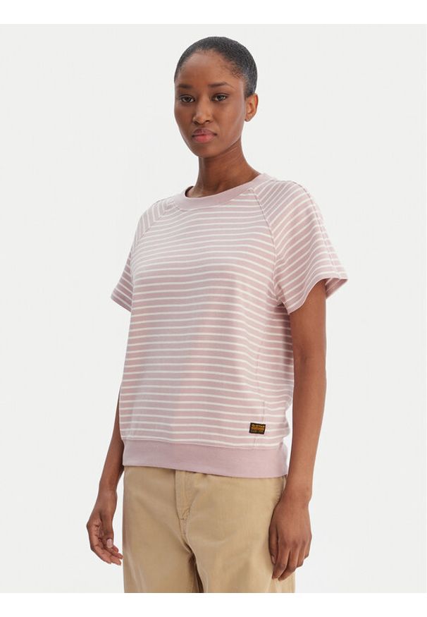 G-Star RAW - G-Star Raw T-Shirt D24512-D979 Fioletowy Regular Fit. Kolor: fioletowy. Materiał: bawełna