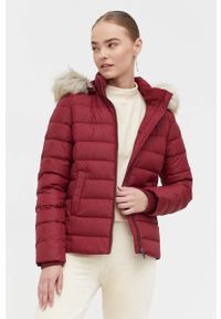 Tommy Jeans kurtka puchowa damska kolor bordowy zimowa. Kolor: czerwony. Materiał: puch. Sezon: zima #4
