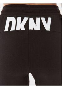 DKNY Spodnie dresowe YI2822670 Czarny Regular Fit. Kolor: czarny. Materiał: bawełna, dresówka, syntetyk #3