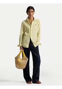 Polo Ralph Lauren Koszula 211A96158002 Żółty Regular Fit. Typ kołnierza: polo. Kolor: żółty. Materiał: len #4