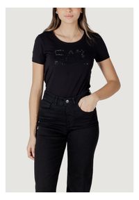 EA7 Emporio Armani T-Shirt 7W000094 AF10373 UC001 Czarny Slim Fit. Kolor: czarny. Materiał: bawełna