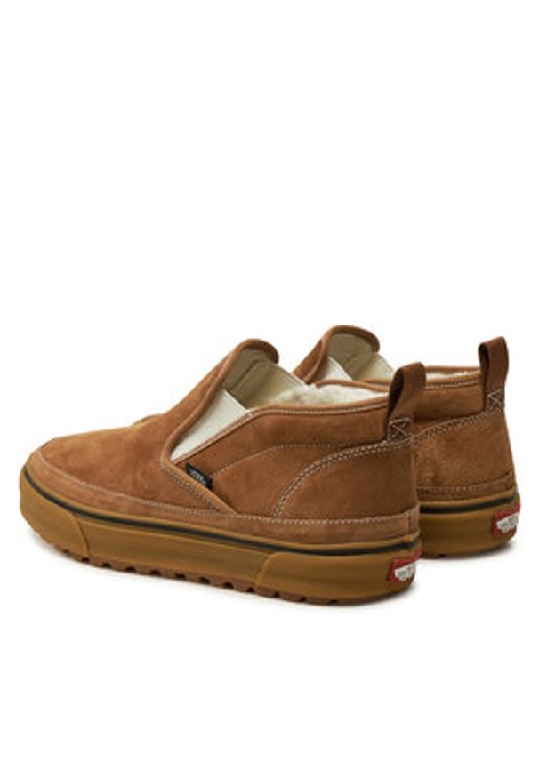 Vans Sneakersy Mid Slip Mte 1 VN0A5KQS4271 Brązowy. Kolor: brązowy. Materiał: zamsz, skóra