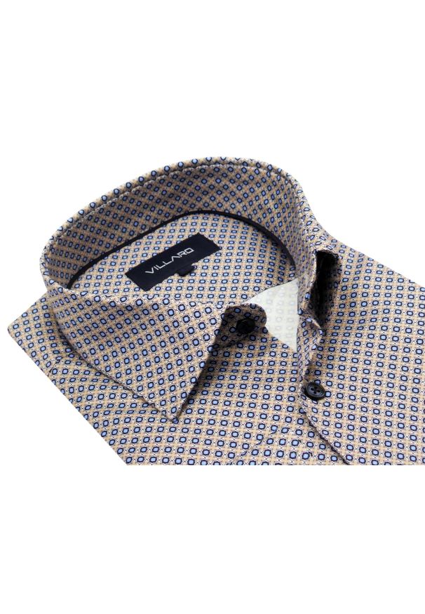 Mmer / Villaro - Koszule męskie - Kolorowa elastyczna koszula męska VILLARO N013. Materiał: tkanina, bawełna, elastan. Długość: długie. Wzór: kolorowy