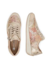 Rieker Sneakersy N1112-91 Beżowy. Kolor: beżowy. Materiał: skóra