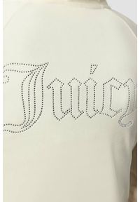 Juicy Couture - JUICY COUTURE Kremowa bluza damska Madison Outline Hoodie, Rozmiar S. Okazja: na co dzień. Kolor: beżowy. Materiał: materiał. Styl: casual #2