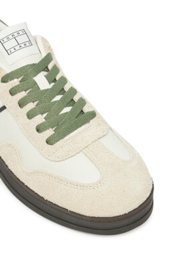 Tommy Jeans Sneakersy The Greenwich Leather EM0EM01587 Biały. Kolor: biały. Materiał: skóra
