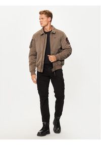 Aeronautica Militare Kurtka bomber 242AB2190CT3376 Brązowy Regular Fit. Kolor: brązowy. Materiał: syntetyk