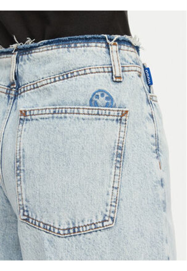 Hugo - HUGO Jeansy Leni 50557022 Niebieski jasny Loose Fit. Kolor: niebieski
