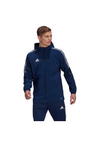 Adidas - Kurtka męska adidas Tiro 21 Windbreaker. Kolor: niebieski, wielokolorowy, biały. Sport: piłka nożna