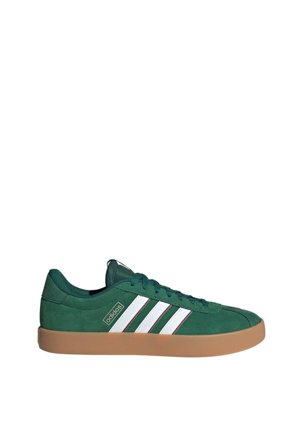 Adidas - Buty VL Court 3.0. Kolor: wielokolorowy, brązowy, biały, czerwony, zielony. Materiał: zamsz, skóra