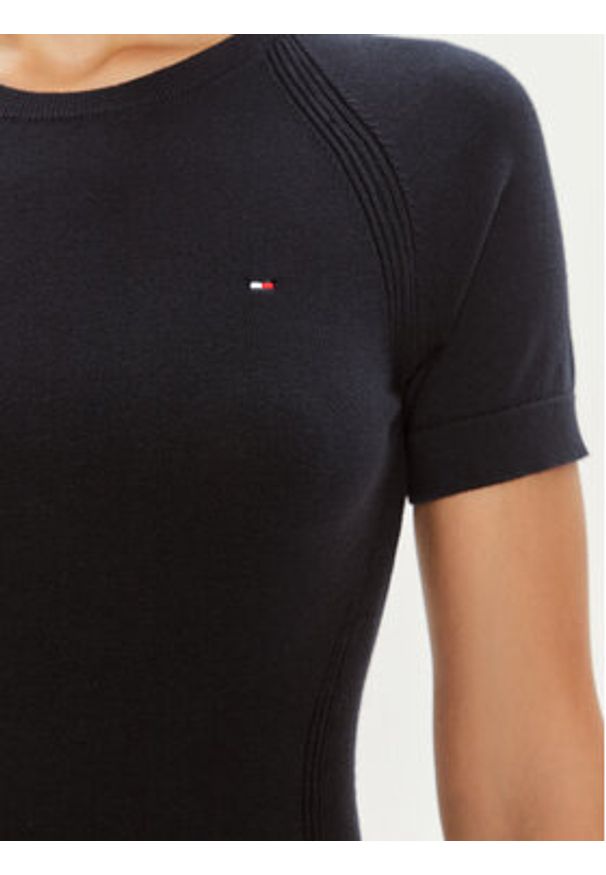 TOMMY HILFIGER - Tommy Hilfiger Sukienka codzienna WW0WW42461 Granatowy Slim Fit. Okazja: na co dzień. Kolor: niebieski. Materiał: syntetyk. Typ sukienki: proste. Styl: casual