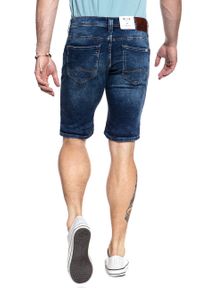 Mustang - SPODENKI MĘSKIE MUSTANG Chicago Short DENIM BLUE 1007113 5000 683. Materiał: denim