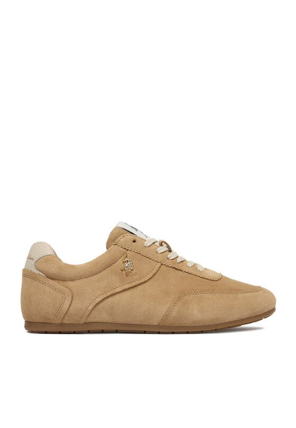 U.S. Polo Assn. Sneakersy EO-CAMMY001W/6S1 Beżowy. Kolor: beżowy. Materiał: zamsz, skóra