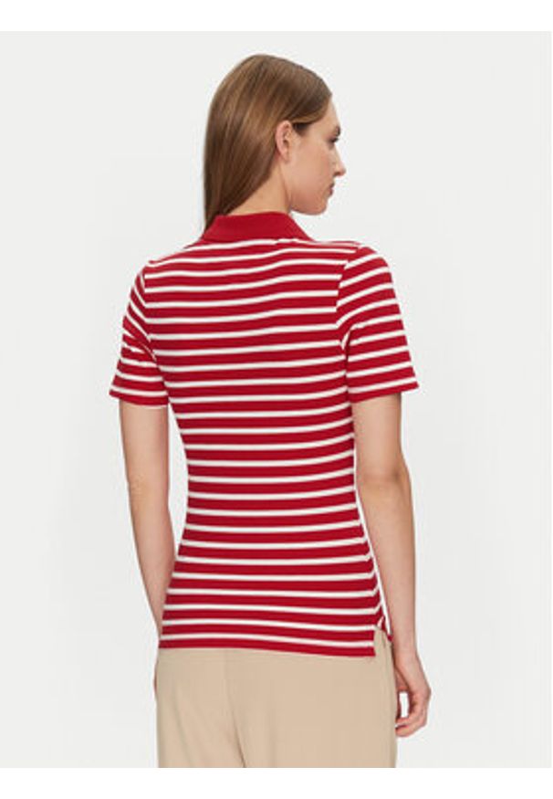 TOMMY HILFIGER - Tommy Hilfiger Polo 1985 WW0WW43225 Czerwony Slim Fit. Typ kołnierza: polo. Kolor: czerwony. Materiał: bawełna