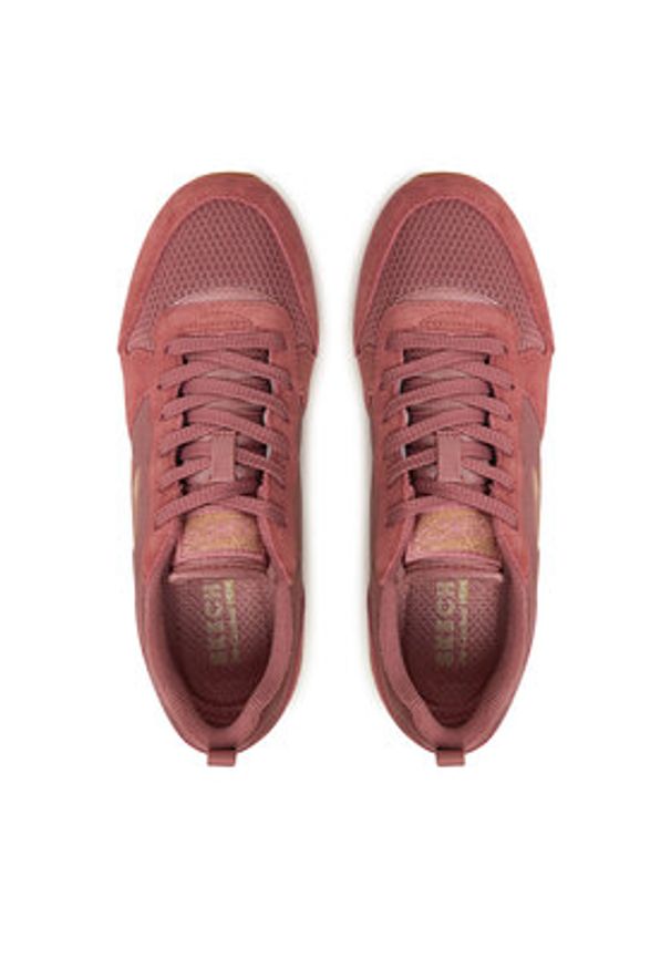 skechers - Skechers Sneakersy 111/ROS Różowy. Kolor: różowy. Materiał: zamsz, skóra