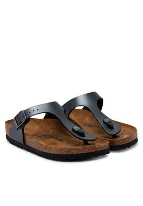 Birkenstock Japonki Gizeh BF 1021457 Szary. Kolor: szary. Materiał: skóra
