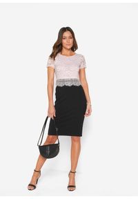 bonprix - Sukienka z koronką. Kolor: czarny. Materiał: koronka. Wzór: koronka. Styl: elegancki #3