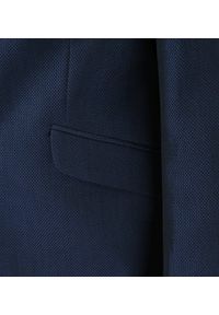Elegancki Garnitur (Ślub, Studniówka) - Casino - Granat w Mikrowzór. Materiał: poliester, wiskoza #11