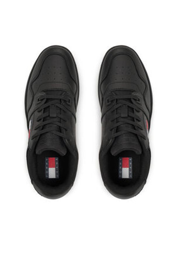 Tommy Jeans Sneakersy EN0EN02505 Czarny. Kolor: czarny. Materiał: skóra