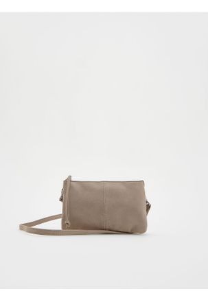 Beżowa torebka Reserved zamszowa 4603Y-08X - Torebki damskie