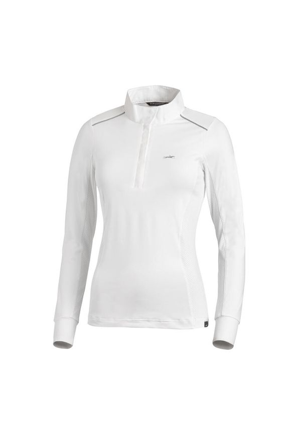SCHOCKEMÖHLE - Kurtka konkursowa damska z długim rękawem Schockemöhle Adelaide UV. Kolor: biały. Długość rękawa: długi rękaw. Długość: długie. Styl: sportowy
