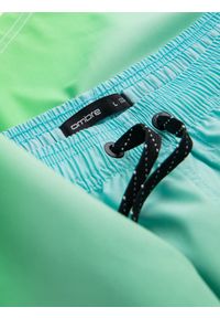 Ombre Clothing - Męskie szorty kąpielówki efekt ombre - jasnoturkusowe V19. Kolor: turkusowy. Materiał: poliester, materiał. Wzór: gładki #3