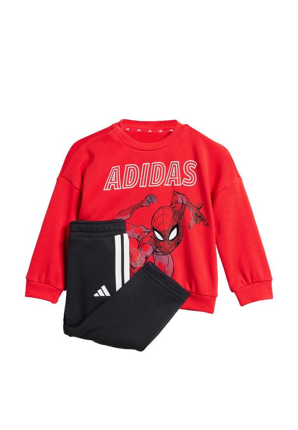 Adidas - Zestaw Marvel Spider-Man Jogger Set. Kolor: biały, czerwony, wielokolorowy. Materiał: materiał. Wzór: motyw z bajki