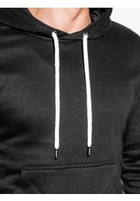 Ombre Clothing - Bluza męska z kapturem BASIC B979 - czarna V - XXL. Typ kołnierza: kaptur. Kolor: czarny. Materiał: poliester, bawełna. Styl: klasyczny #4