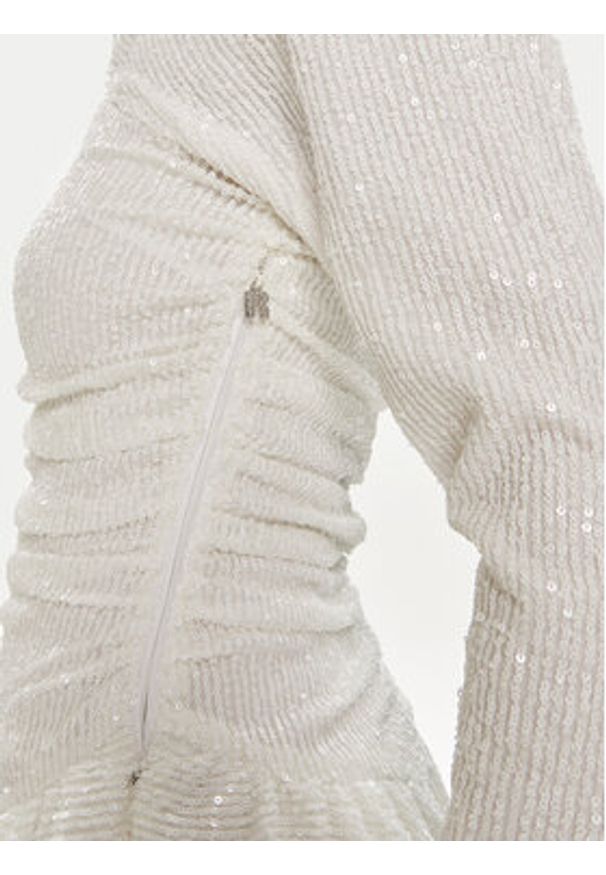 ROTATE Sukienka koktajlowa 112162857 Écru Regular Fit. Materiał: syntetyk. Styl: wizytowy