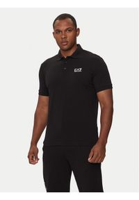 EA7 Emporio Armani Polo 8NPF14 PJVQZ 1200 Czarny Regular Fit. Typ kołnierza: polo. Kolor: czarny. Materiał: bawełna #1