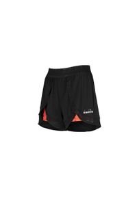 Diadora - Spodenki krótkie damskie DIADORA L. DOUBLE LAYER SHORTS BE ONE. Kolor: czarny. Długość: krótkie