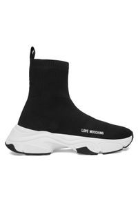 Love Moschino - LOVE MOSCHINO Sneakersy JA15386G1OIY8000 Czarny. Kolor: czarny. Materiał: materiał #1