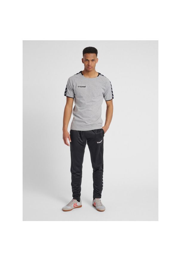 Koszulka Hummel Training hmlAUTHENTIC. Kolor: szary. Materiał: poliester, bawełna, materiał, jersey. Sport: piłka nożna