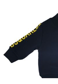 DSQUARED2 KIDS - Granatowa bluza bez kaptura 0-3 lat. Typ kołnierza: bez kaptura. Kolor: niebieski. Materiał: bawełna. Wzór: napisy. Sezon: lato
