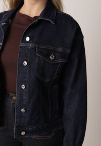 Born2be - Granatowa Jeansowa Kurtka z Bawełną o Kroju Oversize Vimiloria. Okazja: na spacer, na co dzień. Kolor: niebieski. Materiał: bawełna, jeans. Styl: casual #8