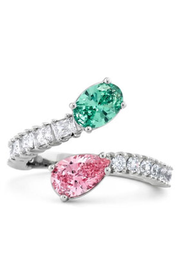 Swarovski Pierścionek 5737373 Srebrny. Materiał: metalowe. Kolor: srebrny