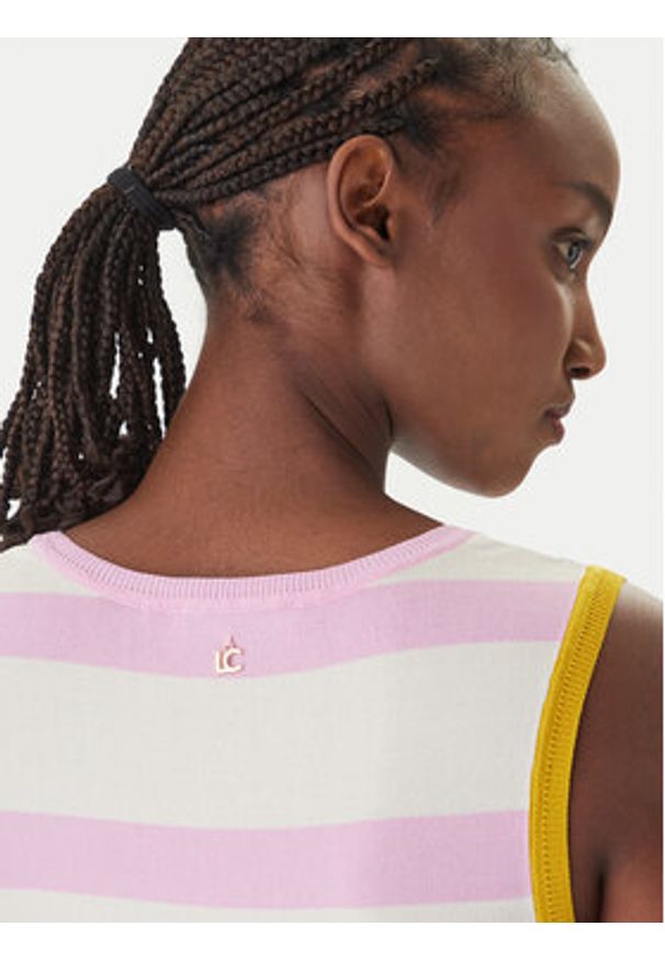 LOLA CASADEMUNT Sukienka dzianinowa LS2616157 Kolorowy Regular Fit. Materiał: syntetyk. Wzór: kolorowy