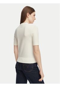 TOMMY HILFIGER - Tommy Hilfiger T-Shirt WW0WW49705 Żółty Slim Fit. Kolor: żółty. Materiał: bawełna #5