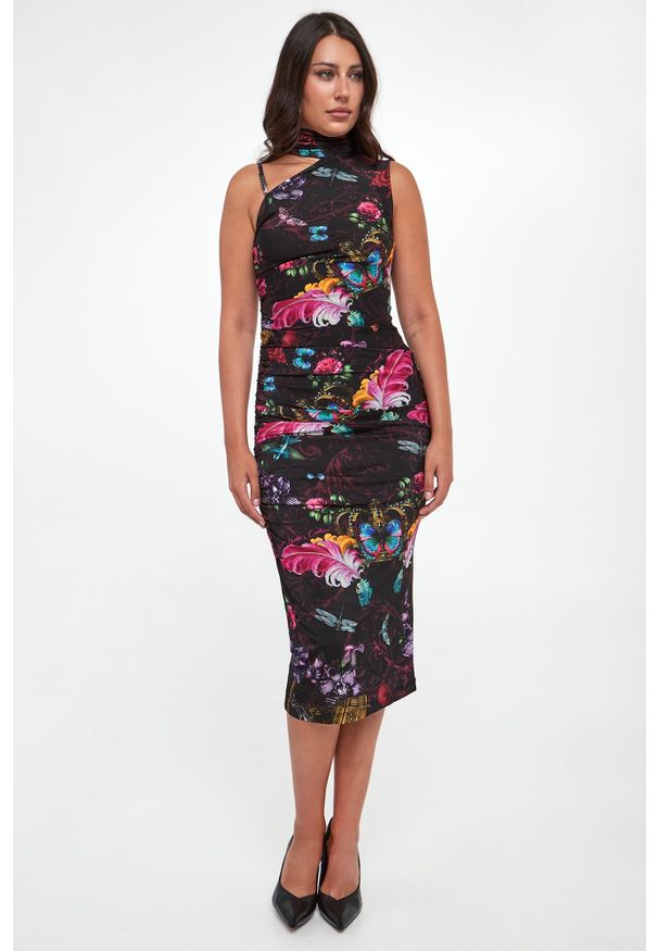 Versace Jeans Couture - Sukienka midi bodycon VERSACE JEANS COUTURE. Typ sukienki: bodycon. Długość: midi