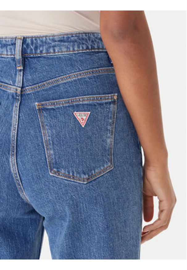Guess Jeansy W2YA21 D4NH5 Niebieski Mom Fit. Kolor: niebieski