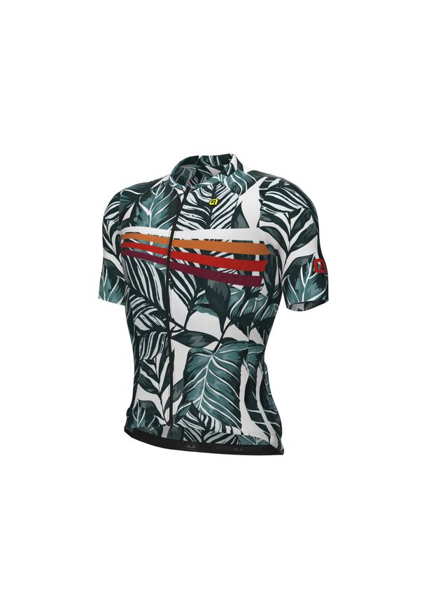 ALÉ CYCLING - Koszulka rowerowa męska Alé Cycling PR-E Wild. Kolor: biały, wielokolorowy, zielony