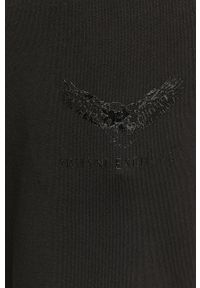 Armani Exchange - Spodnie. Kolor: czarny. Materiał: bawełna, materiał, dzianina, elastan, poliester. Wzór: gładki #2