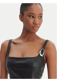 Hugo - HUGO Sukienka z imitacji skóry Kattarina-1 50553546 Czarny Slim Fit. Kolor: czarny. Materiał: skóra #2