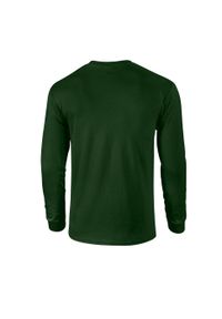 GILDAN - Ultra Bawełniana Koszulka Z Długim Rękawem Unisex Dla Dorosłych. Kolor: czerwony, wielokolorowy, zielony. Materiał: bawełna. Długość rękawa: długi rękaw. Długość: długie