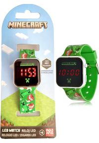 Euroswan Zegarek dziecięcy na rękę cyfrowy Minecraft Led. Rodzaj zegarka: cyfrowe #1