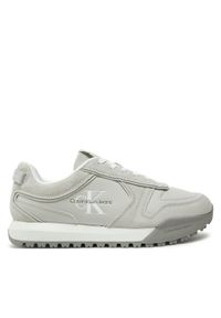 Calvin Klein Jeans Sneakersy Toothy Runner Irregular Lines YM0YM00624 Szary. Kolor: szary. Materiał: skóra, zamsz