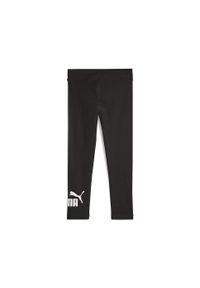 Puma - Dziecięce legginsy ESS z logo No. 1 PUMA Black. Okazja: na uczelnię. Kolor: czarny. Materiał: guma. Wzór: nadruk. Styl: sportowy, elegancki