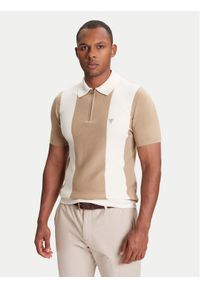 Guess Sweter M5YR11 Z3OE2 Beżowy Regular Fit. Kolor: beżowy. Materiał: syntetyk