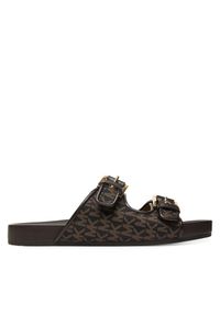 Klapki MICHAEL Michael Kors. Kolor: brązowy