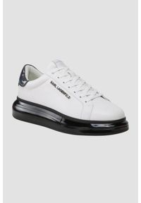 Karl Lagerfeld - KARL LAGERFELD Białe męskie sneakersy KAPRI KUSHION Lo Lace Lthr, Rozmiar 45. Kolor: biały #4